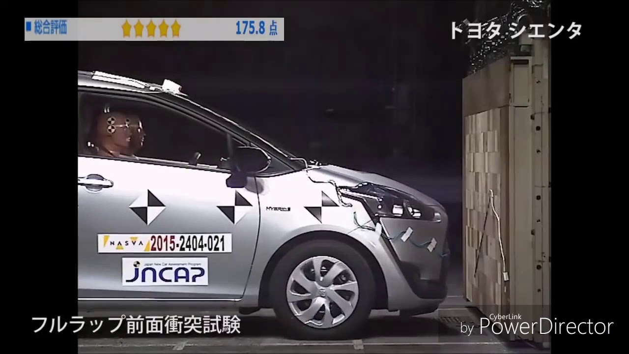 Crash test Toyota Sienta 2016 - Jncap
