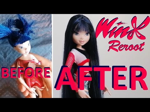 Winx Doll Transformation: Musa gets LONG hair [Reroot]