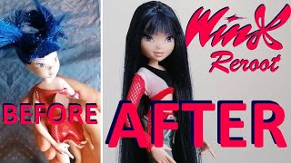 Winx Doll Transformation: Musa gets LONG hair [Reroot]