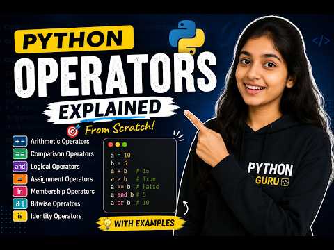 🐍 Python Operators Explained from Scratch! 💻🎯 Perfect for Python beginners!