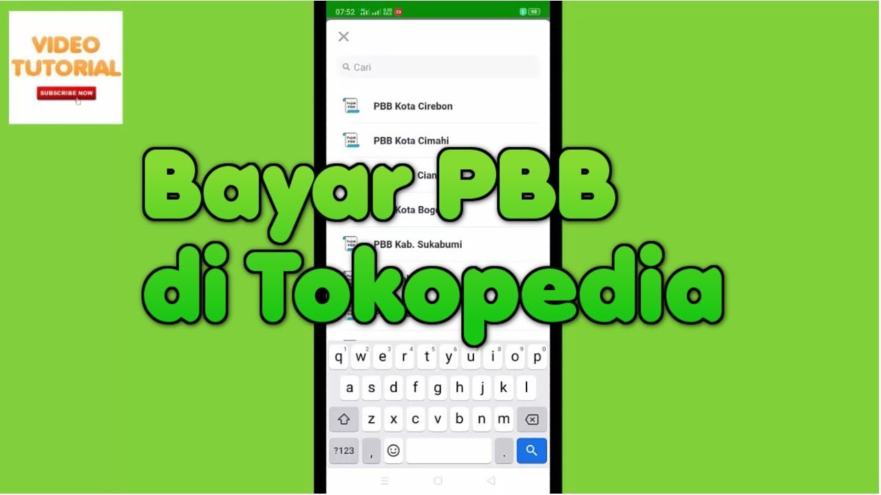 Cara Bayar PBB di Tokopedia pakai HP Android 