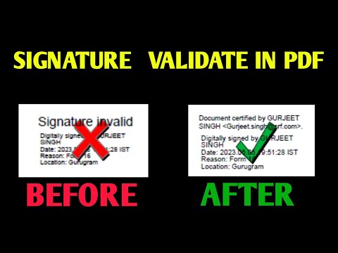 How to validate signature in PDF | Signature validation in PDF | Signature invalid in Aadhar card