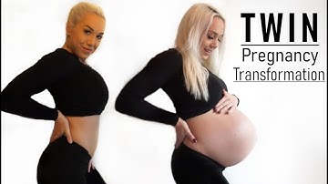 TWIN PREGNANCY TRANSFORMATION | week by week.