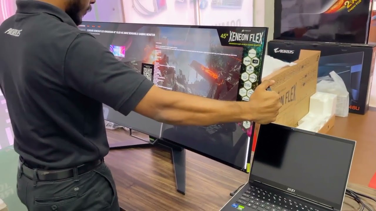Corsair Monitors First time in Sri Lanka ! WORLD'S FIRST BENDABLE OLED 21:9 GAMING MONITOR