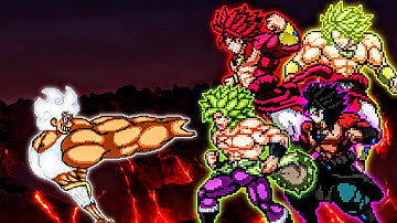 Luffy G5 God Sun OP VS Limit Break Broly SSJ4 OP, Broly DBS OP, Dark Broly SSJ4 OP & Broly DBZ OP🔥