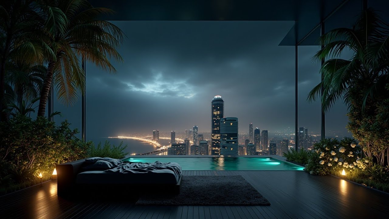 Музыка ночного города для концентрации и учебы