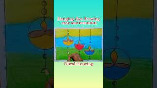 Happy Diwali Drawing | Easy Hanging Diya Decoration Art Short