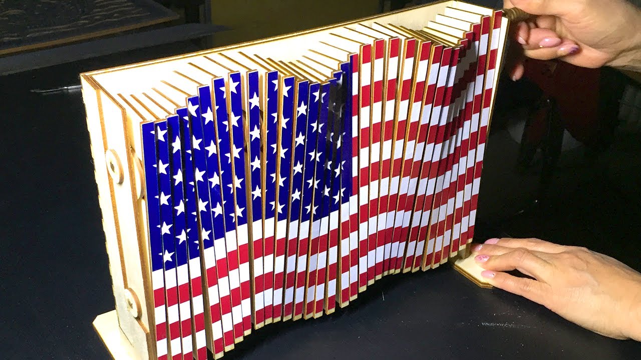 3 KG Wooden US Flag Sculpture] YouTube