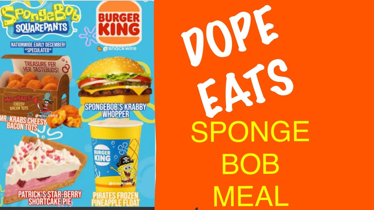 Обзор обеда в Burger King "Губка Боб"! 