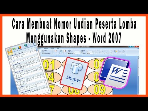 Cara Membuat Nomor Peserta Lomba Menggunakan Shapes Word 2007 Youtube