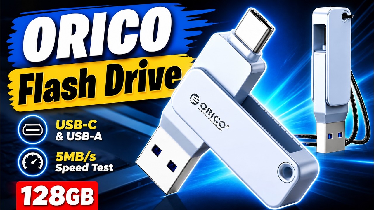 ORICO EB05 USB Stick Review: 128GB USB-C & USB-A Flash Drive | 5MB/s ...