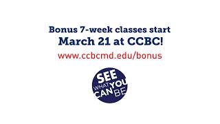 There's Still Time! - 7 Week CCBC Classes - March 21!