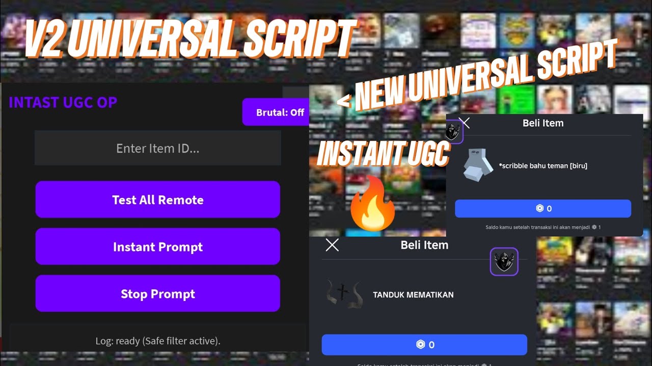 NEW UNIVERSAL SCRIPT - INSTANT PROMPT. TEST ALL REMOTE - YouTube