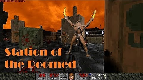 Doom 2: First attempt of "Station of the Doomed" a map by Valhen / UV & commentary