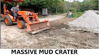 217 - Dump Trucks Destroyed My Driveway (And how I fixed it) - Kubota Compact Tractot