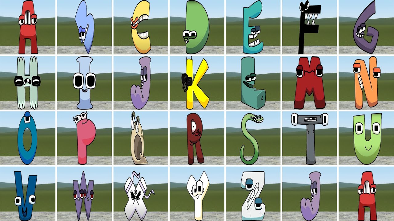 DESTROY ALL VERSION LONG 3D ALPHABET LORE FAMILY in Garry's Mod!