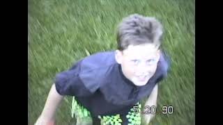 1990 29 - Randy filming the backyard of the Layton house