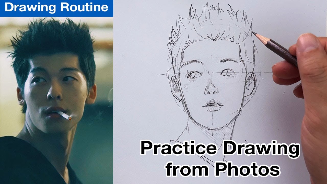 Drawing Routine with Chommang (Face Drawing Practice) - YouTube