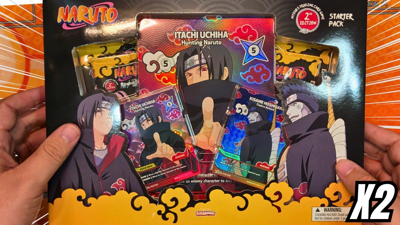 Opening 2x BRAND NEW Itachi & Kisame Naruto Mythos Starter Packs