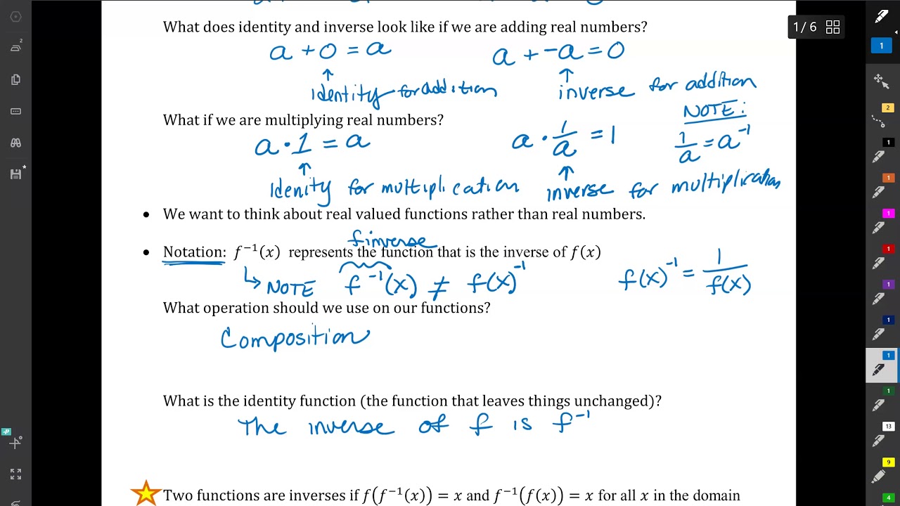 1 7 Part 1 Intro to Inverse Functions Math 141 - YouTube