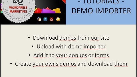 ITRO Wordpress Popup Plugin | How to import free demos