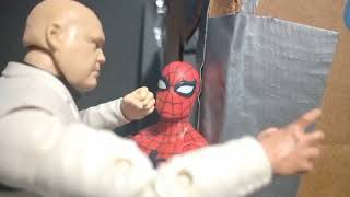 Spider-Man vs kingpin stop motion fight scene