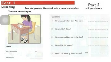 Cambridge Starters- Book 3- Test 1- part 2 - with answers