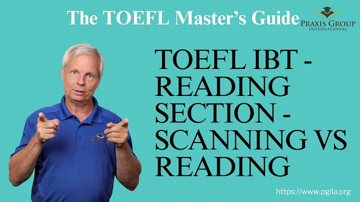TOEFL iBT Reading Section - Scanning vs Reading Fast