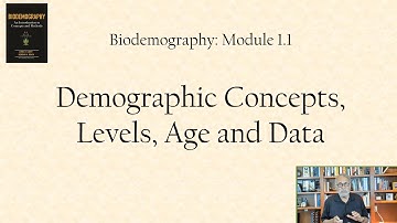 Demography concepts, levels, age and data
