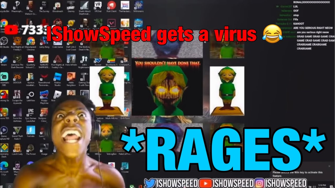 IShowSpeed gets a virus ON STREAM! 😂 *RAGES!* YouTube