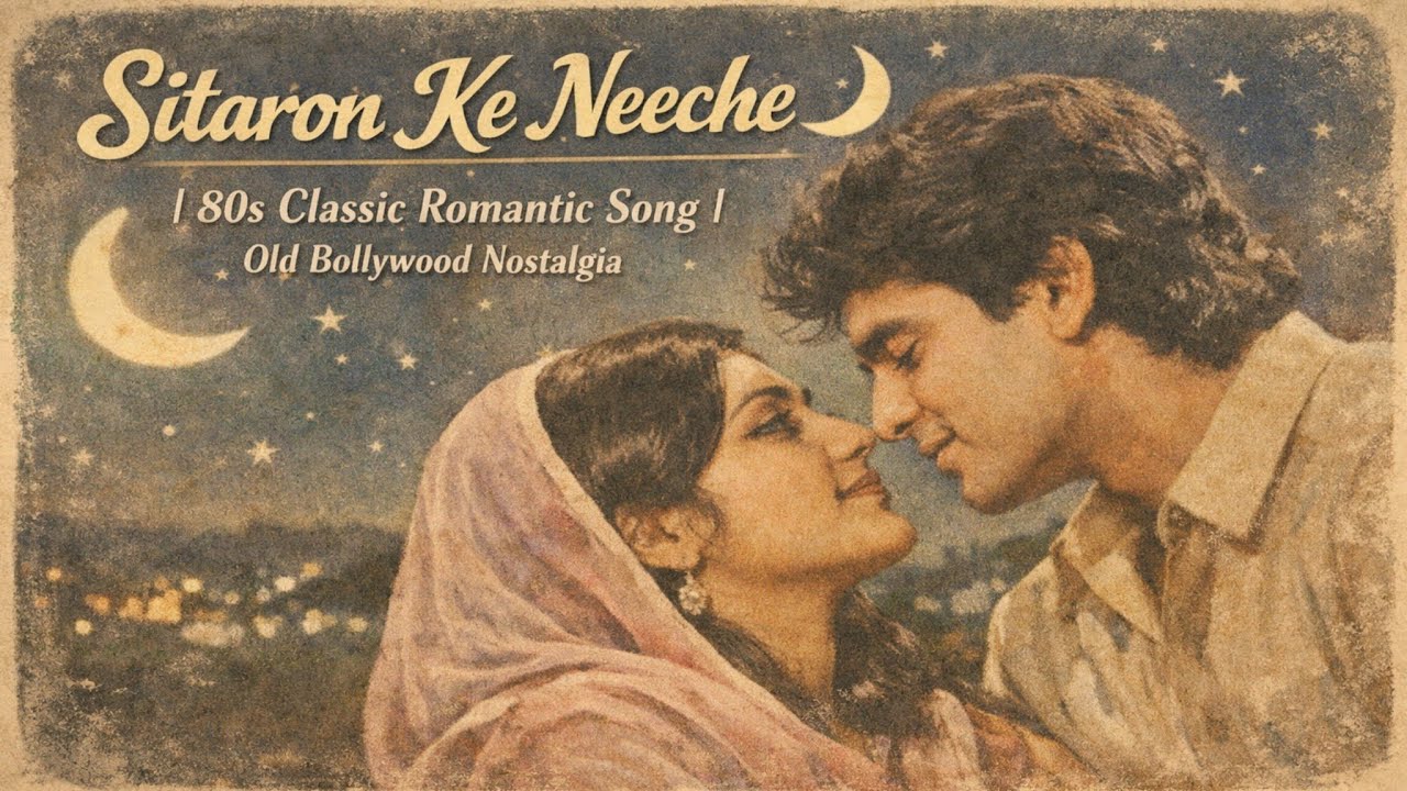 Sitaron Ke Neeche 🌙 | 80s Classic Romantic Song | Old Bollywood Nostalgia
