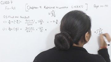 Class 7 Question 3 Ex- 9.2- Rational Numbers - Chapter 9 Maths Class 7- NCERT Class 7