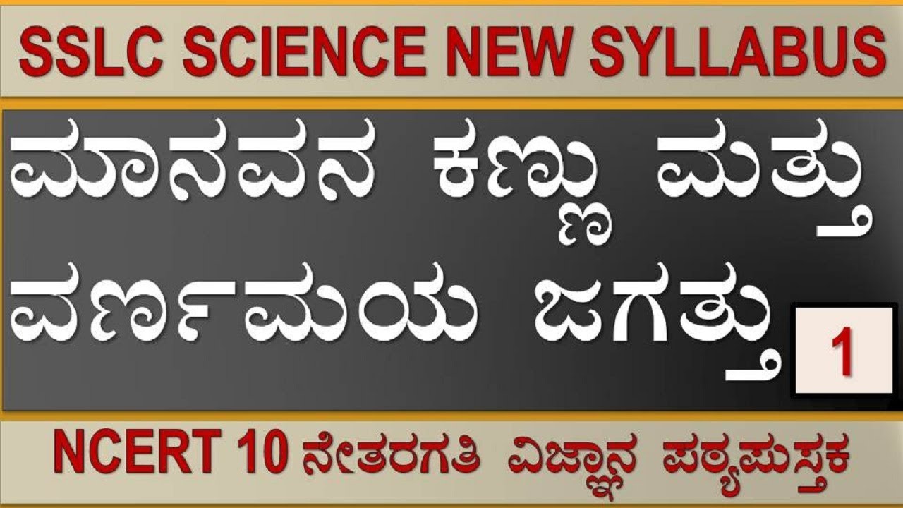 SSLC SCIENCE Ch:-11   The Human Eye and the Colourful World