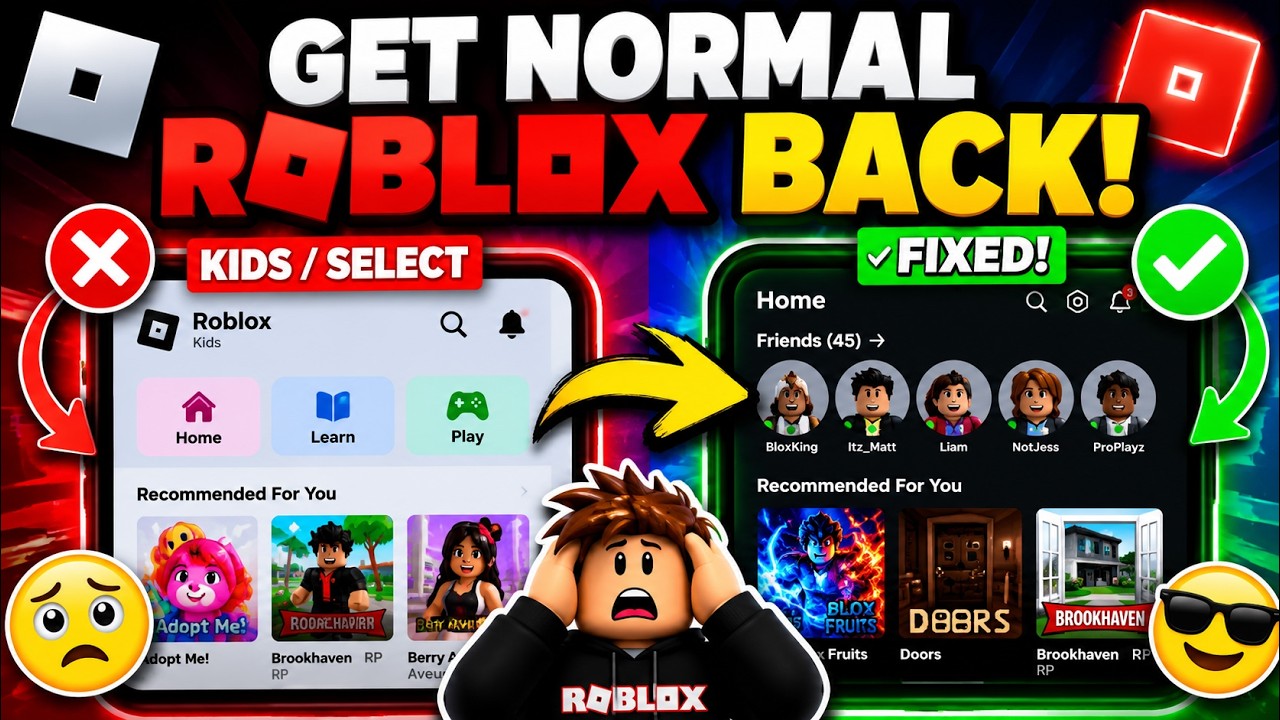 Normal Select Custom Phoenix How to Get Normal Roblox Back (After Roblox Kids & Select Update) - YouTube