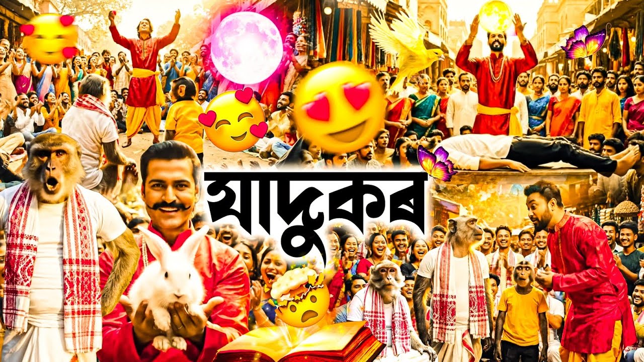 যাদু চালোঁ আজি 😍🤗 | Magic Show | Assamese Monkey Vlogger | Deka Bandor | 