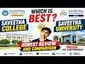 🔥 Saveetha Engineering College vs Saveetha University | Which is BEST for Engineering in 2026? 😱