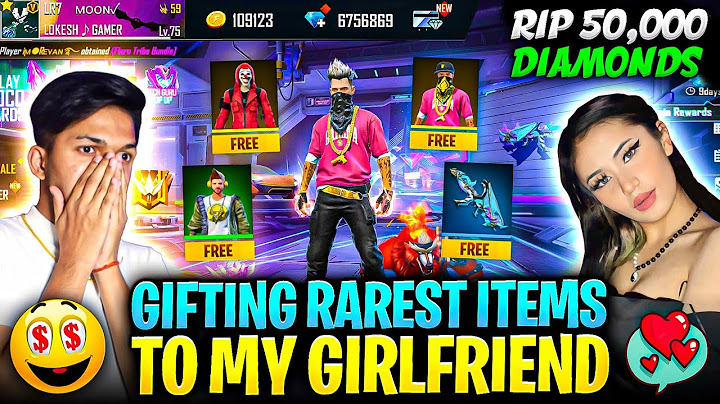Gifting Breakdancer & Crazy Bunny MP40 🤯 RIP 50,000 || In My Girlfriend Account Garena Free Fire
