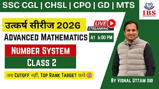 उत्कर्ष Series  Number Series -2  Higher Math's  SSC CGL |  CHSL | CPO | GD | MTS