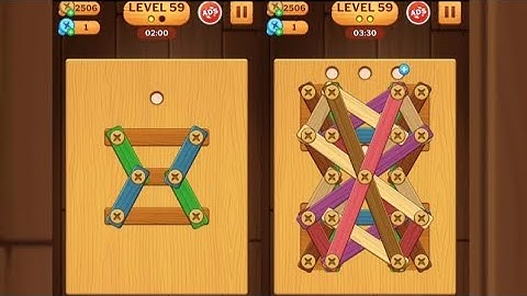 Screw Puzzle: Wood Nut & Bolt - Level 59