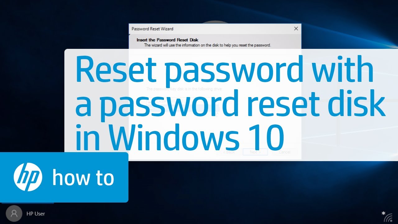 Resetting a Local User Account Password with Password Reset Disk in Windows  24  HP Computers  HP