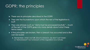 A guide to the GDPR (Part 3) - An Introduction to the principles