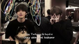 Kim Taehyung Ile Hayal Et Üvey Abin Seni Kıskanır.