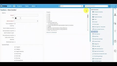 Tracker Management -Easy Redmine