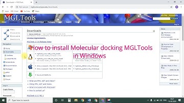 How to install MGLtools for Molecular docking