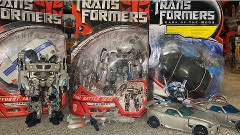 Transformers movie 2007 final battle Jazz review. DOTM & G1 exclusive complete collection comparison