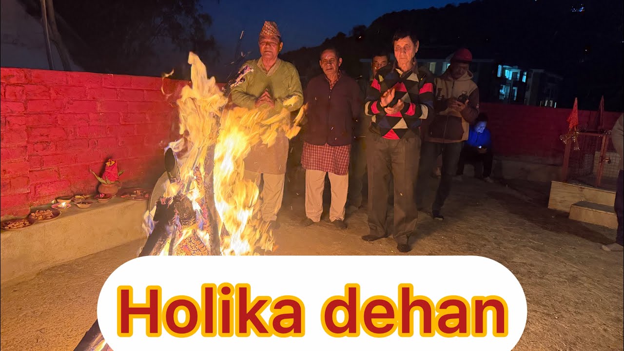 Holika dehan in village mandir on 2nd march 2026 