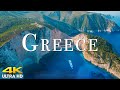 FLYING OVER GREECE (4K UHD) Amazing Beautiful Nature Scenery with Relaxing Music | 4K VIDEO ULTRA HD