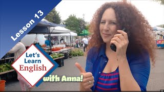 Lesson 13: What is at a Farmers' Market? Let's Learn English with Anna Lesson 13