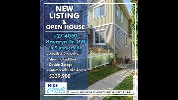 New Listing & Open House  #27 4050 Savaryn Dr Edmonton (Open House Sun Sep 21 1-3)