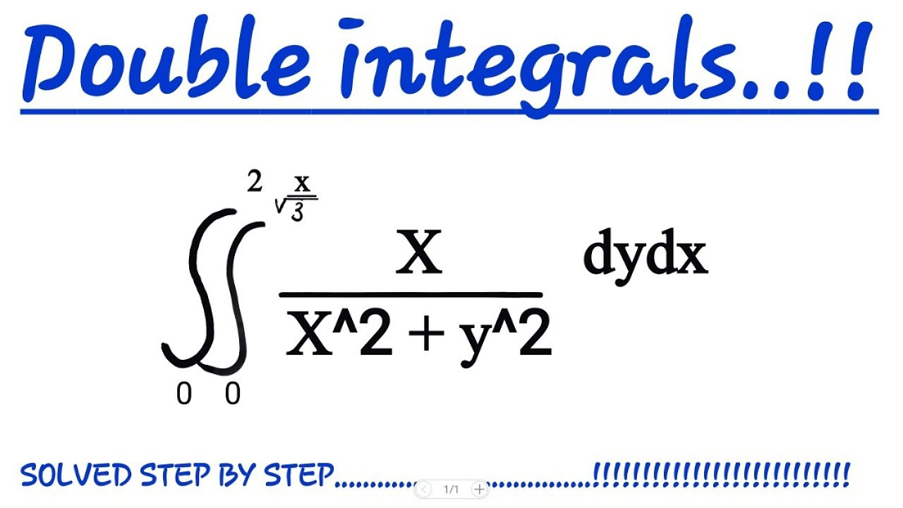 How To Solve Double Integrals In Calculus Double Integrals YouTube How To Solve Double Integrals In Calculus Double Integrals YouTube